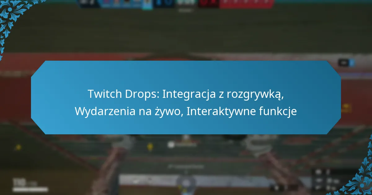 Twitch Drops: Integracja z rozgrywką, Wydarzenia na żywo, Interaktywne funkcje