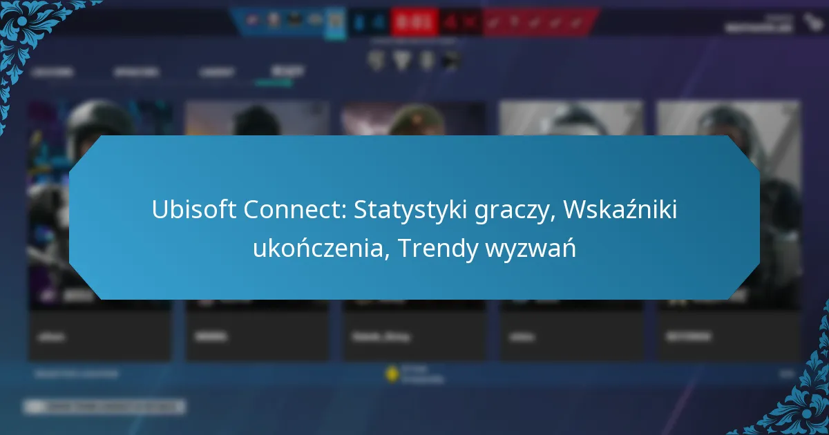 Ubisoft Connect: Statystyki graczy, Wskaźniki ukończenia, Trendy wyzwań